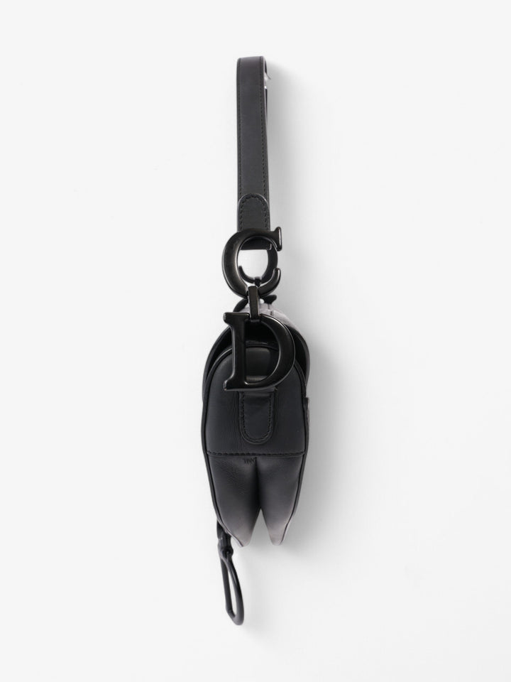 Christian Dior Saddle Bag Black Leather