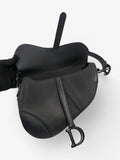Christian Dior Saddle Bag Black Leather