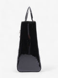 Christian Dior Lady Dior Black Patent Leather Large