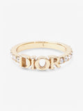 Christian Dior Dio(r)evolution Ring Gold / White Base Metal Large (Circumference - 55mm)