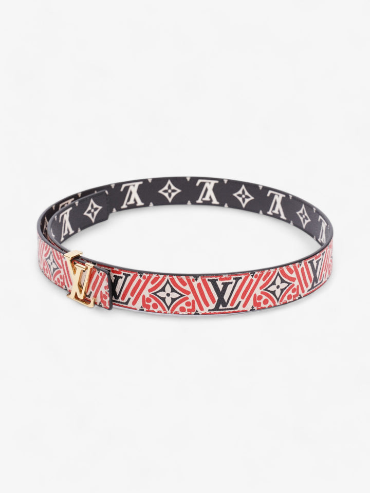 Louis Vuitton Crafty Iconic Reversible Belt Red / Black / White Coated Canvas 80cm 32"