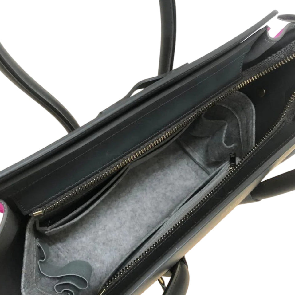 Micro Luggage Tote Grained Calfskin Tri-Color GHW