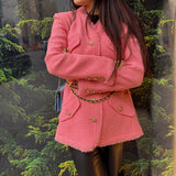 Chanel Pink Tweed Jacket 20 FW