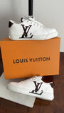 Louis Vuitton White Leather Low Top Monogram Charlie Sneaker - 36.5