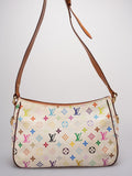 Louis Vuitton Takashi Murakami White Multicolore Monogram Coated Canvas Petit Noe Bag Gold Hardware