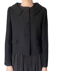 Prada Black 60's style Button Jacket - IT 44