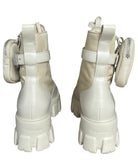 Prada Beige Monolith Re-Nylon Ankle Boots - 37