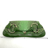 Gucci Horsebit 1955 Green Crocodile Skin Shoulder Bag Large