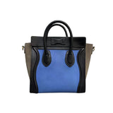 Tri-Coloured Nano Luggage Cobalt Black Tan GHW
