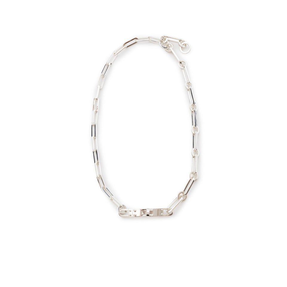 Hermes Kelly Chain Choker/Bracelet with Touret Clasp Sliver Ag925