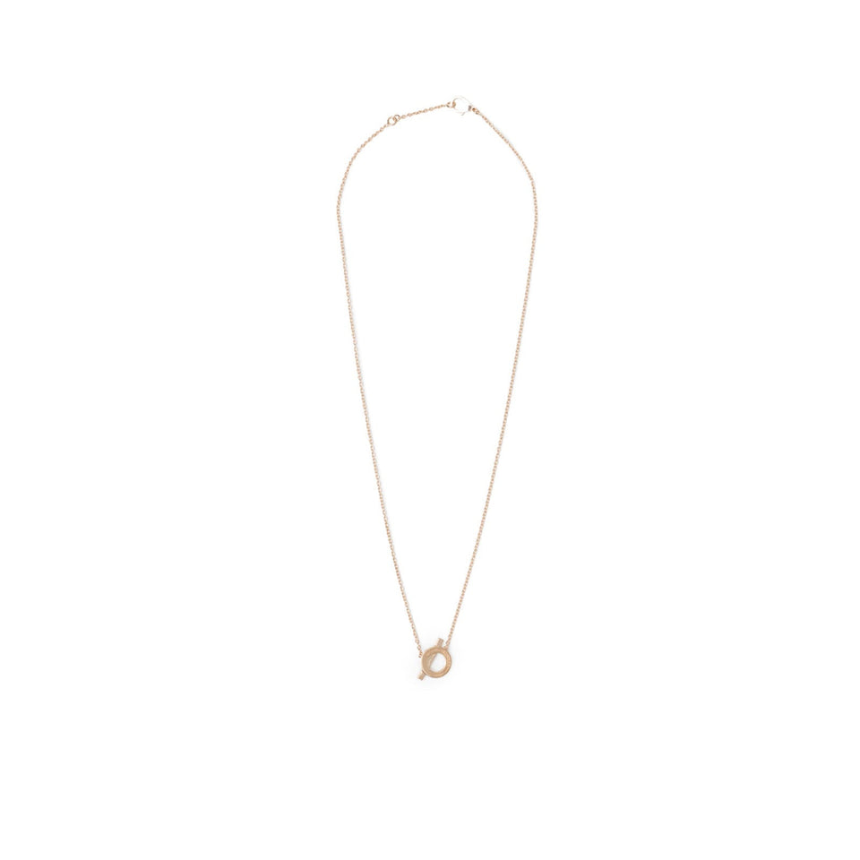 Hermes Finesse Pendant Diamonds and 18k Rose Gold
