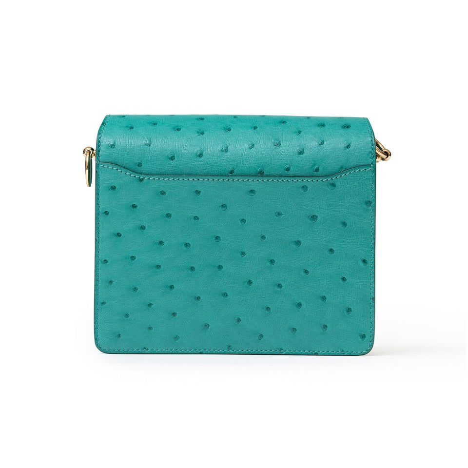 Hermes Mini Roulis Ostrich Vert Verone Permabrass Hardware