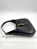 Gucci Jackie 1961 Black Leather Bag with Adjustable Strap