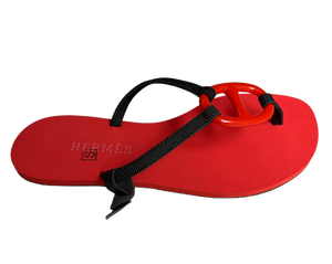Hermes Kala Nera Sandals Rouge