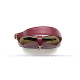 Gucci Jackie 1961 Small Ancora Red Burgundy Leather Shoulder Bag Clasp S24 No Strap