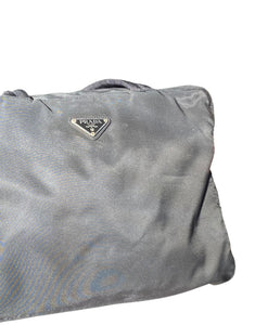 Prada Black Nylon Horizontal Tote