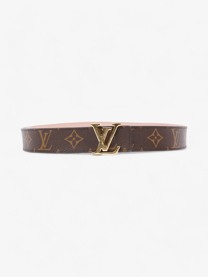 Louis Vuitton LV Initiales Reversible Belt Monogram / Rose Ballerine Coated Canvas 80cm / 32"