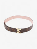 Louis Vuitton LV Initiales Reversible Belt Monogram / Rose Ballerine Coated Canvas 80cm / 32"