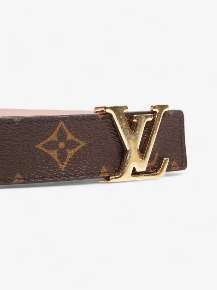 Louis Vuitton LV Initiales Reversible Belt Monogram / Rose Ballerine Coated Canvas 80cm / 32"