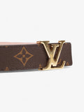 Louis Vuitton LV Initiales Reversible Belt Monogram / Rose Ballerine Coated Canvas 80cm / 32"