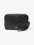 Prada Zipped Clutch Black Saffiano Leather