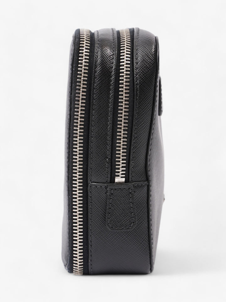 Prada Zipped Clutch Black Saffiano Leather