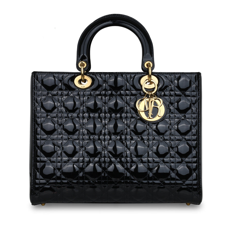 Christian Dior Patent Lady Dior - Large