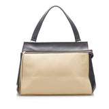 Medium Edge Leather Handbag Brown