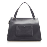 Medium Edge Leather Handbag Brown
