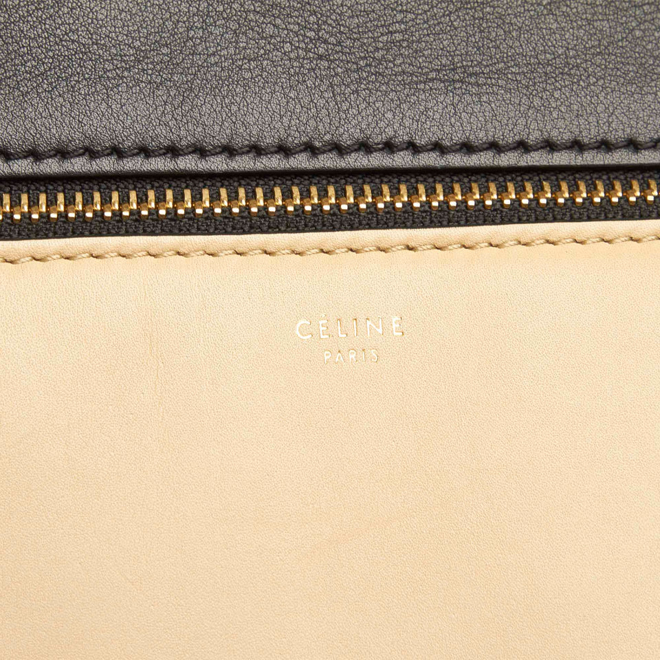 Medium Edge Leather Handbag Brown