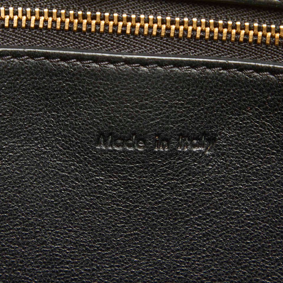 Medium Edge Leather Handbag Brown