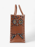 Christian Dior Book Tote Brown / Floral Leather Large