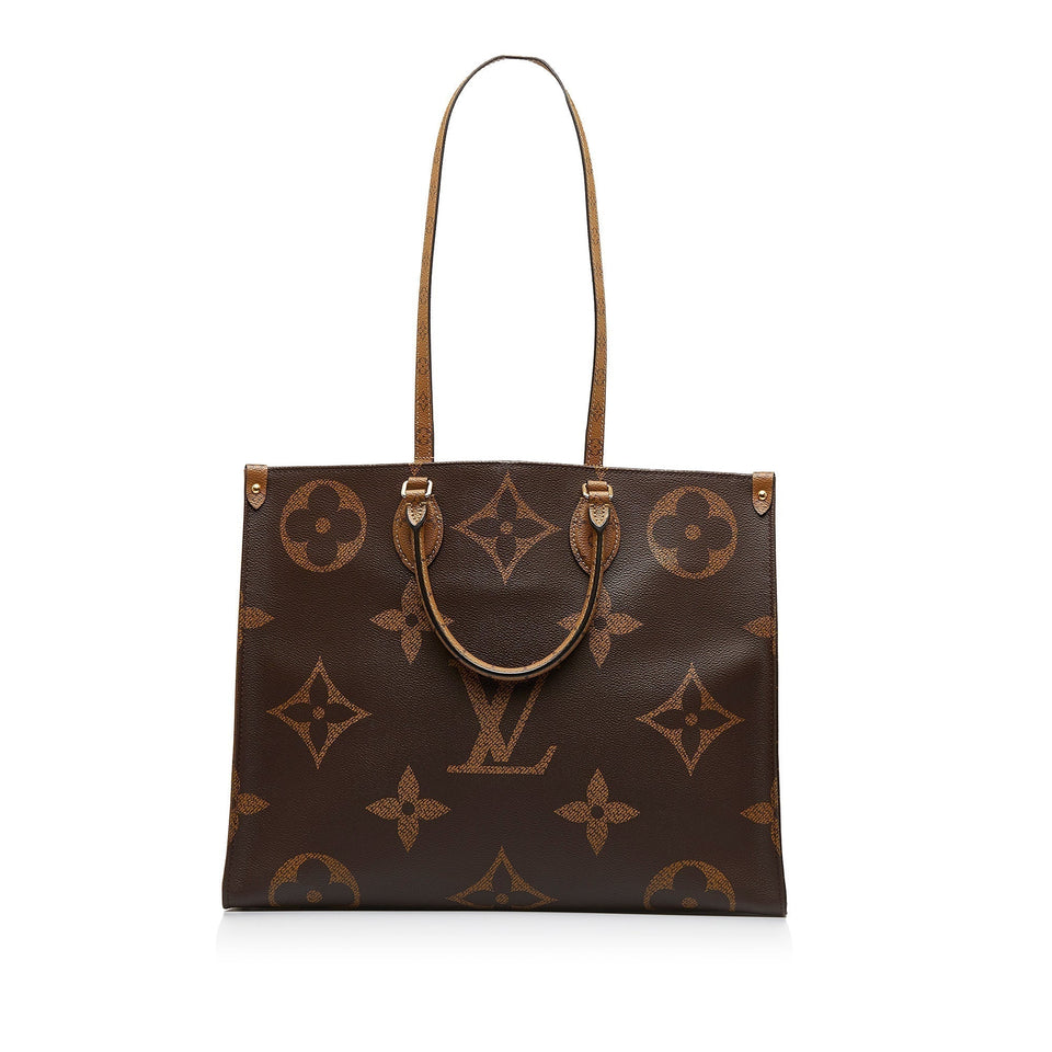 Louis Vuitton Monogram Giant Reverse OnTheGo GM Satchel Tote