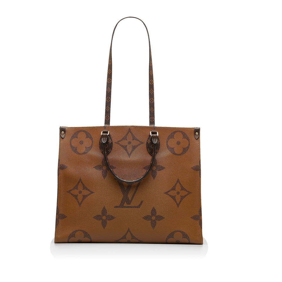 Louis Vuitton Monogram Giant Reverse OnTheGo GM Satchel Tote