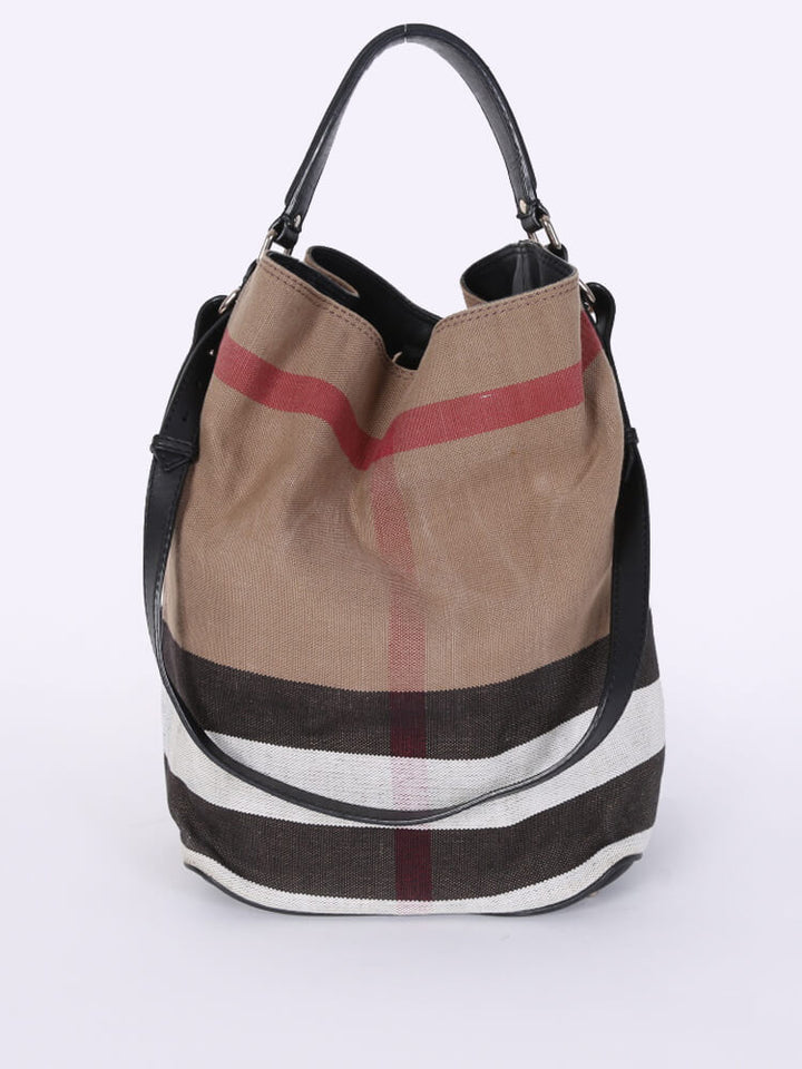 Burberry Canvas Ashby Bucket Bag