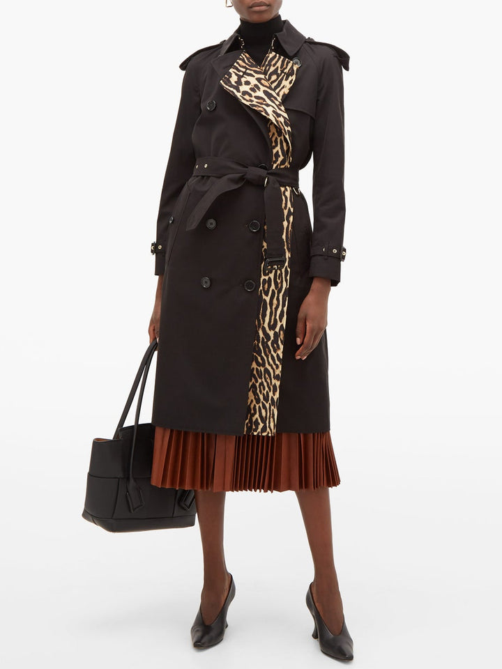 Burberry TRENCH BRIDSTOW LEOPARD PRINT LINING