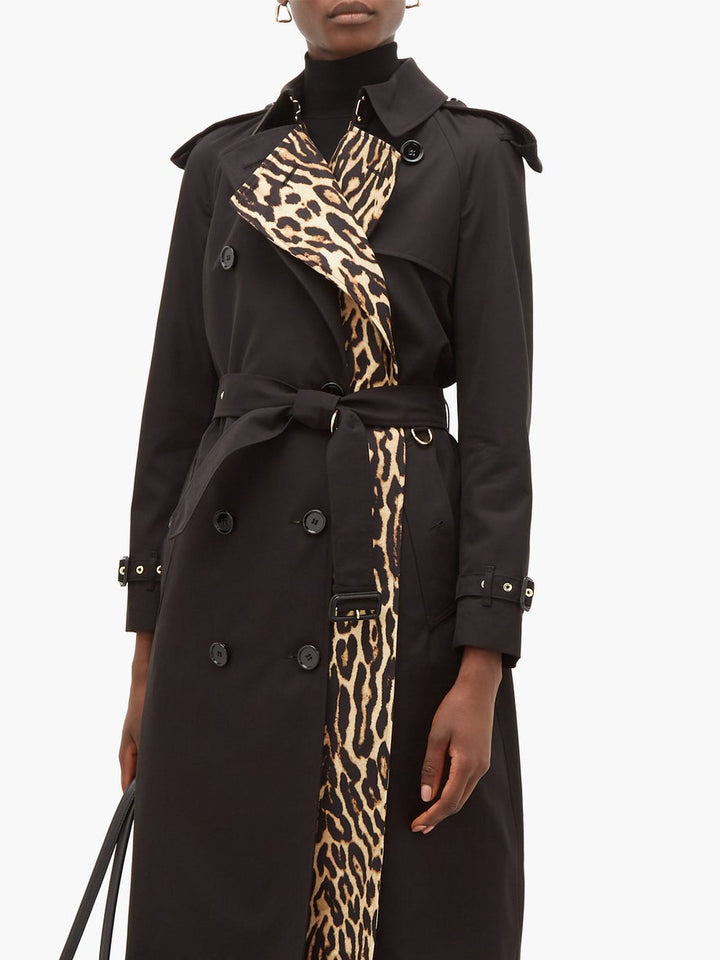 Burberry TRENCH BRIDSTOW LEOPARD PRINT LINING
