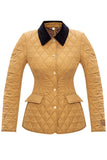Burberry CORDUROY COLLAR DIAMOND QUILTED BARN JACKET