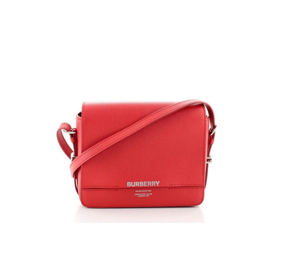 Burberry Grace Flap Leather Small Cross Body Bag