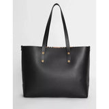 Burberry GRAINY LEATHER HAYMARKET CHECK TOTE BAG
