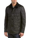 Burberry GRANSWORTH CHECK DETAIL CORDUROY COLLAR QUILTED JACKET