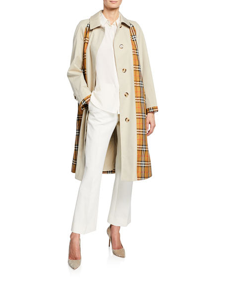 Burberry GUISELEY INSIDE-OUT CHECK TRENCH COAT