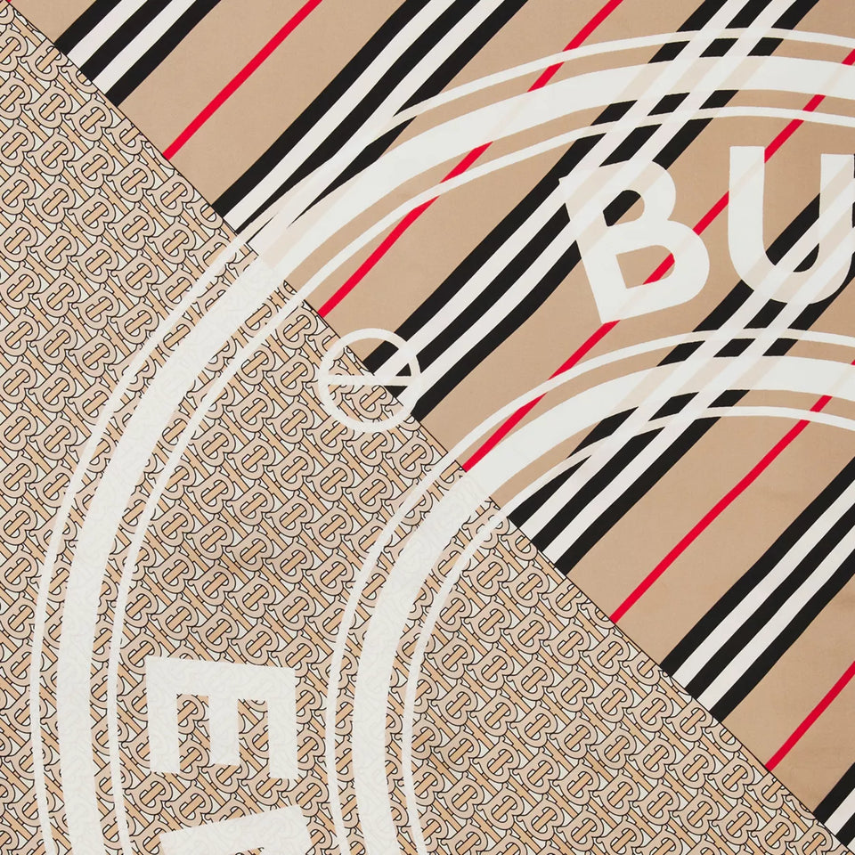 Burberry MONOGRAM HERITAGE SILK SQUARE SCARF
