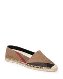Burberry Hodgeson House Check Canvas Espadrilles Flats