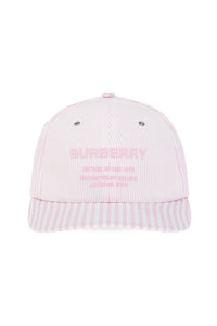 Burberry HORSEFERRY LOGO EMBROIDERED STRIPED BASEBALL CAP