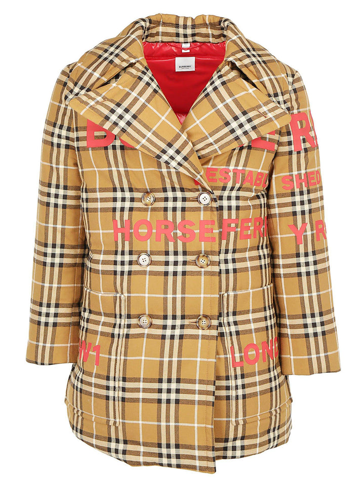 Burberry Horseferry Print Vintage Check Down Coat