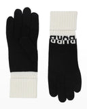Burberry INTRASIA KNIT LOGO CASHMERE GLOVES