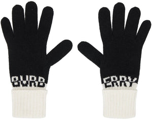 Burberry INTRASIA KNIT LOGO CASHMERE GLOVES