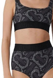 Burberry GRAPHITE MONOGRAM PRINT BIKINI SET