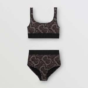 Burberry GRAPHITE MONOGRAM PRINT BIKINI SET